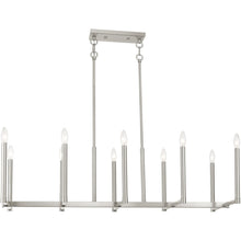 Load image into Gallery viewer, 18" Ten Light Dimmable Chandelier With Shades - Nickel
