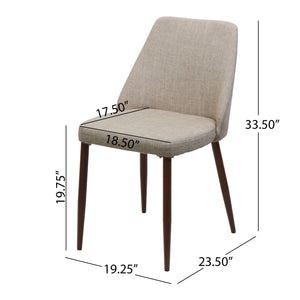 Modern Dining Chair With Iron Legs And Wood Finish