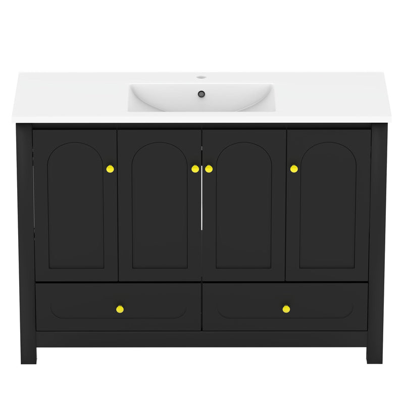 Bathroom Vanity With Sink Combo, 4 Soft Close Doors And 2 Drawers