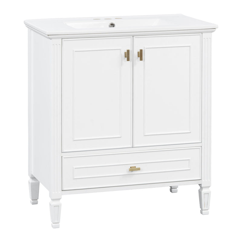 Freestanding Vanity With 1 Drawer & 2 Soft Close Doors With Door Mounted Storage