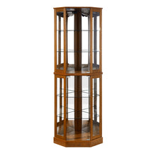 Load image into Gallery viewer, 6 Shelf Corner Curio Display Cabinet With Lights, Mirrors And Adjustable Shelves (E26 Light Bulb Not Included)
