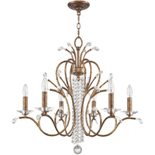 Load image into Gallery viewer, 26'' Six-Light Dimmable Chandelier With Shades - Bronze
