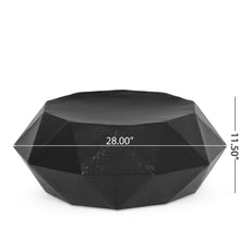 Load image into Gallery viewer, Modern Polygonal Coffee Table With Hammered Texture - Black
