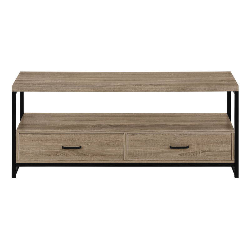 47" Deep Cabinet Enclosed Storage TV Stand - Taupe