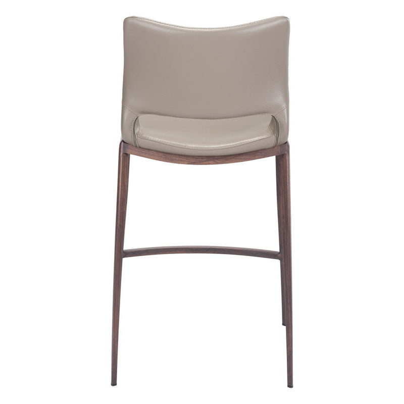 Steel Low Back Bar Chairs (Set of 2) - Gray And Brown