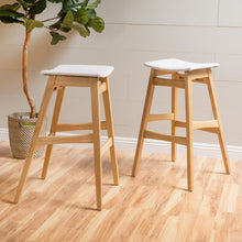 Load image into Gallery viewer, Modern Bar Stool Set With Upholstered Seating
