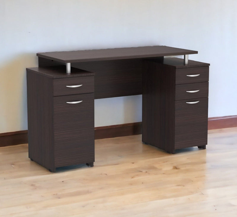 Computer Desk With Four Drawers - Espresso