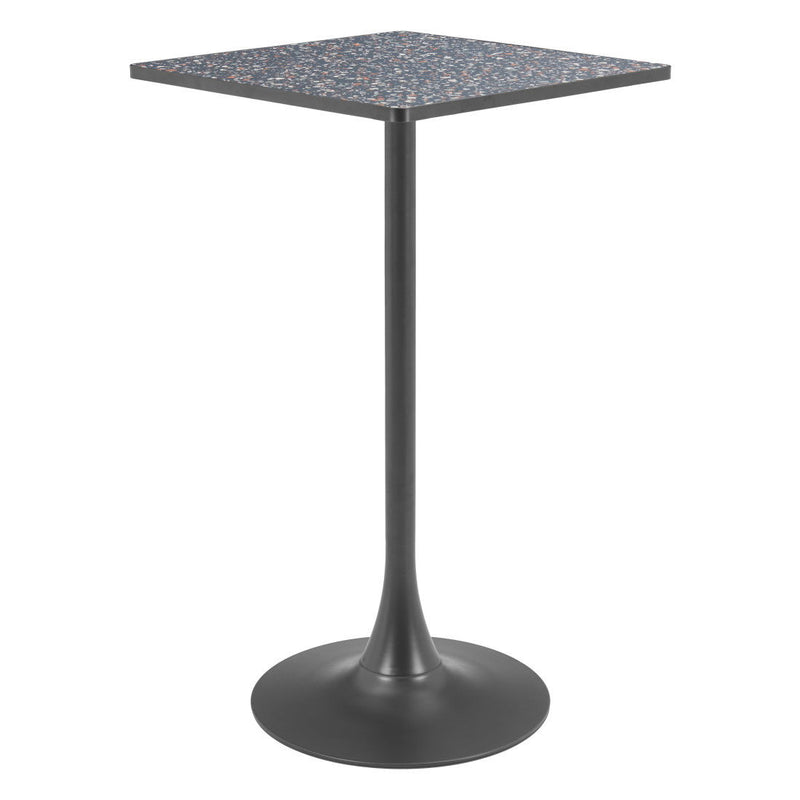 24" Wood Square Bar Table - Black