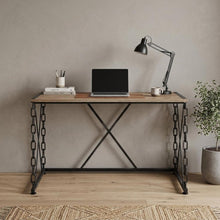 Load image into Gallery viewer, 48" Brown and Black Computer Desk
