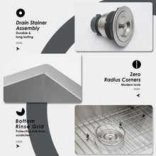 Load image into Gallery viewer, Modern Style Undermount Sink With Stainless Steel, Deep Single Bowl
