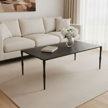 Load image into Gallery viewer, Minimal Iron Rectangular Coffee Table - Black
