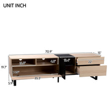 Load image into Gallery viewer, TV Stand For 80'' TV With Double Storage Space, Media Console Table With Drop Down Door
