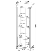 Load image into Gallery viewer, Sandl - 3 Shelf Media Tower With Cabinet Storage Solution - Black
