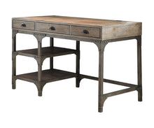 Load image into Gallery viewer, 47" Natural and Gray Writing Desk With Three Drawers
