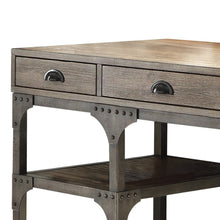 Load image into Gallery viewer, 47" Natural and Gray Writing Desk With Three Drawers
