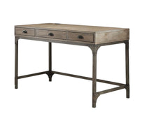 Load image into Gallery viewer, 47" Natural and Gray Writing Desk With Three Drawers
