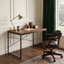 Load image into Gallery viewer, 47" Brown and Black Computer Desk
