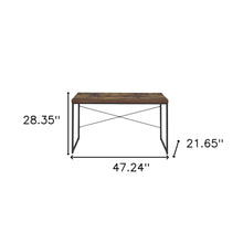 Load image into Gallery viewer, 47" Brown and Black Computer Desk
