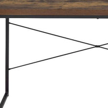 Load image into Gallery viewer, 47" Brown and Black Computer Desk
