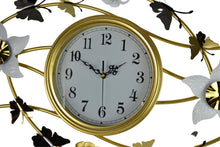 Load image into Gallery viewer, Silent Analog Butterfly Novelty Wall Clock - Gold / White
