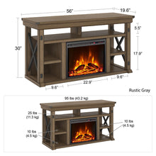 Load image into Gallery viewer, Wildwood - Fireplace TV Stand - Gray
