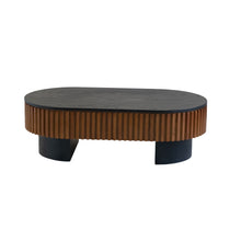 Load image into Gallery viewer, Elliptical Living Room Coffee Table With Hidden Storage And Removable Tabletop
