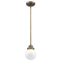 Load image into Gallery viewer, Metal Hanging With Round Glass Shade - Brushed Gold
