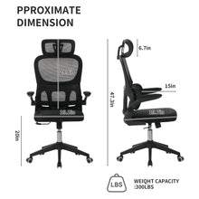 Load image into Gallery viewer, High Back Ergonomic Swivel Rolling Office Chair With Tilt Function, 3D Headrest, Lumbar Support - Black
