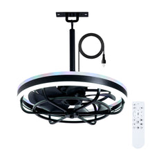 Load image into Gallery viewer, Ceiling Fan Light LED Light Source And Remote Control, 3000 - 6500K Dimmable LED Fan Light, 6 Speeds, For Living Room - Matte Black
