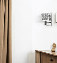 Load image into Gallery viewer, Arabella 1-Light Polished Sconce With Pressed Crystal Shade - Nickel
