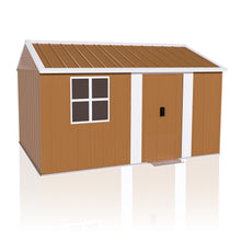Load image into Gallery viewer, Storage Shed With Windows, Lockable Door &amp; Ventilation For Backyard Tool Organization - Brown
