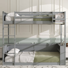 Load image into Gallery viewer, Bunk Bed With Built In Shelves, Storage Box, LED Light And USB Charging Station
