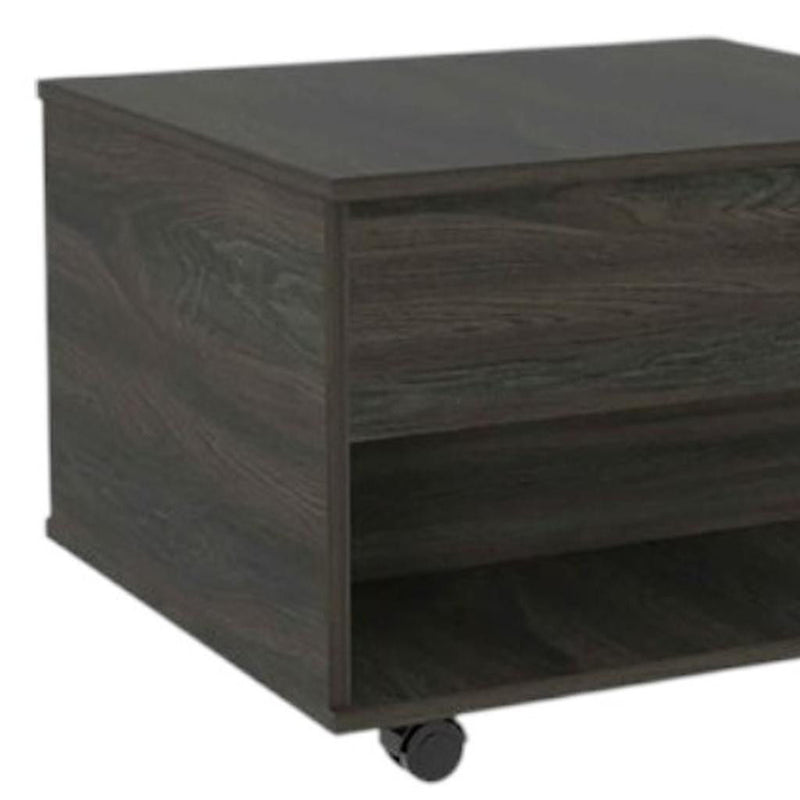Wood Lift Top Wheel Coffee Table - Espresso