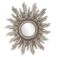 Load image into Gallery viewer, Oval Antiqued Leaf Finish Mirror - Silver
