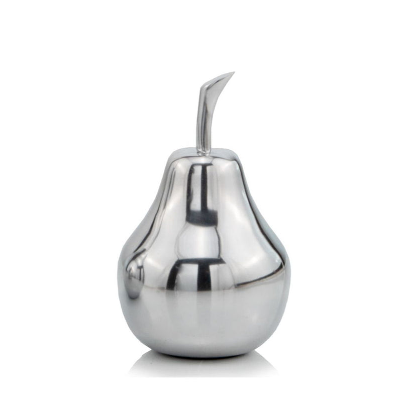 Buffed Decorative Pear Tabletop Sculpture (354681) - Silver