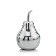 Load image into Gallery viewer, Buffed Decorative Pear Tabletop Sculpture (354681) - Silver
