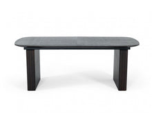 Load image into Gallery viewer, Wood Self-Storing Leaf Double Pedestal Base Extendable Dining Table - Brown
