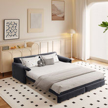 Load image into Gallery viewer, Queen Pull Out Sofa Bed With Side Storage
