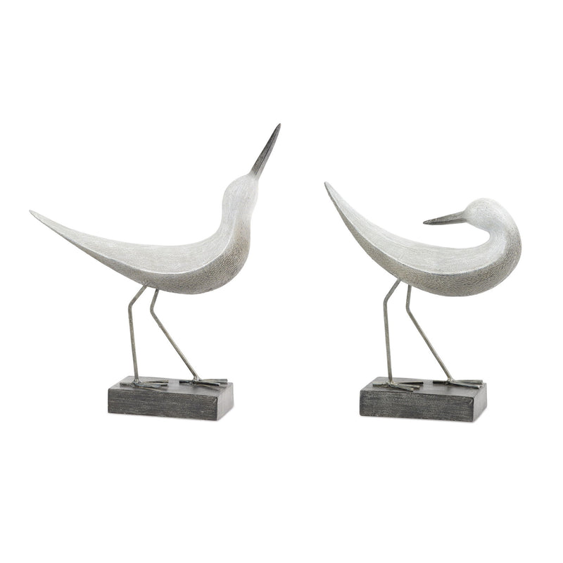 Poly Bird Figurine (Set of 2) - White