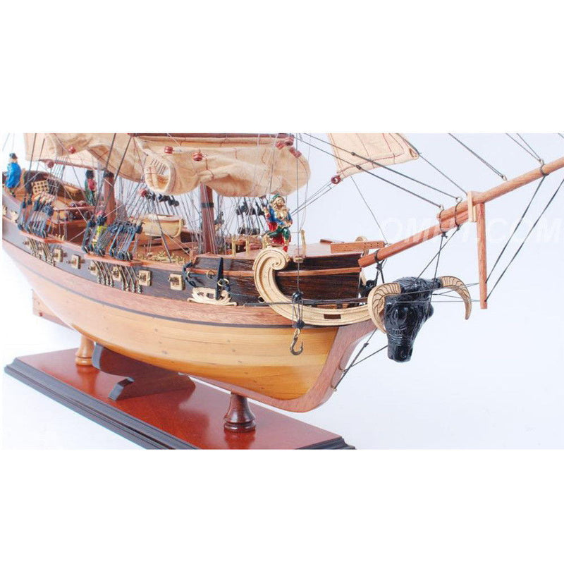 Hand Painted Model Boat (624651) - Light Brown / Beige
