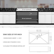 Load image into Gallery viewer, Undermount Stainless Steel Kitchen Sink, Deep Single Bowl Basin
