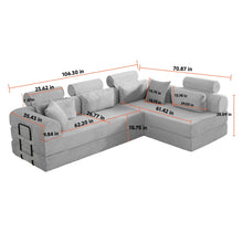 Load image into Gallery viewer, Modern L-Shape Modular Sectional Sofa, Compressed Design
