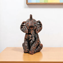 Load image into Gallery viewer, Elephant Tabletop Sculpture - Brown / White
