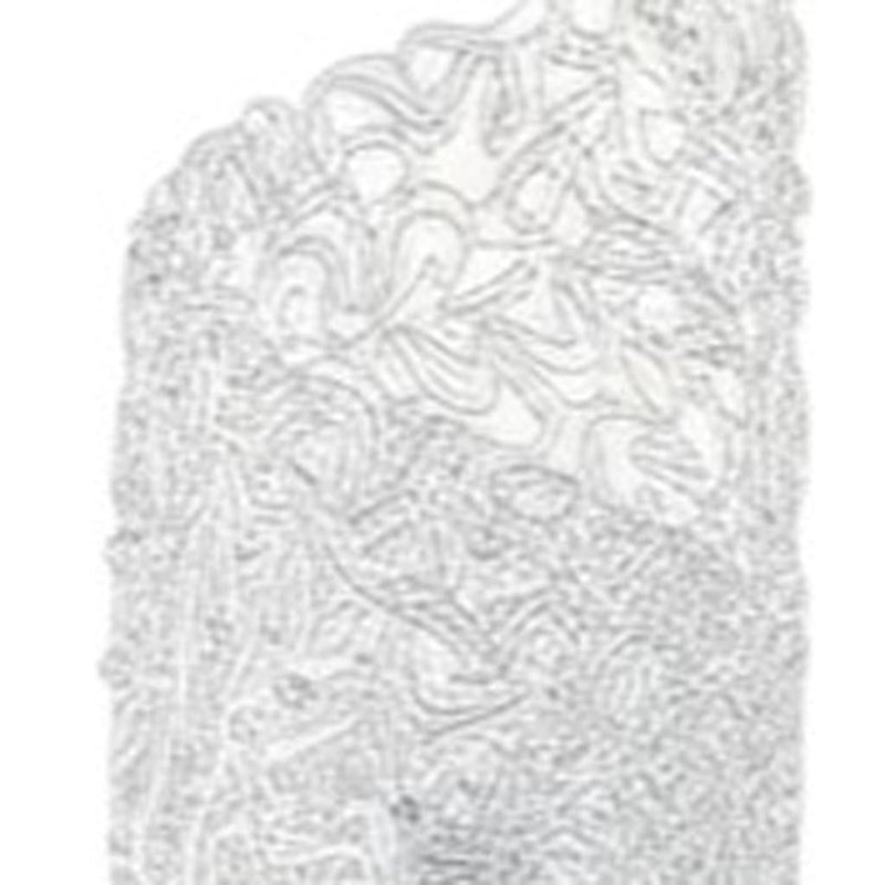 Bedside Table Lamp With White Swirl Novelty Shade - Silver