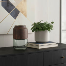 Load image into Gallery viewer, Cylindrical Table Vase With - Brown / Sage

