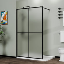 Load image into Gallery viewer, Shower Screen Door Frost Tempered Glass - Black
