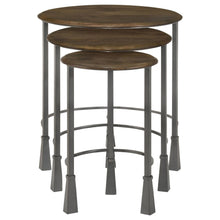 Load image into Gallery viewer, 3 Piece Nesting Table Set - Brown

