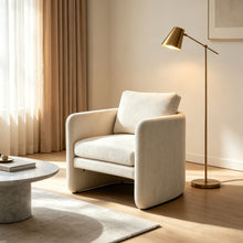 Load image into Gallery viewer, Armchair With Low Profile Curved Frame - Beige
