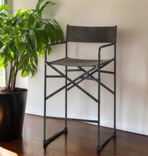 Load image into Gallery viewer, Leather And Metal Bar Chair - Brown / Black
