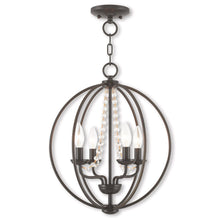 Load image into Gallery viewer, 19'' Four Light Dimmable Chandelier With Shades - Bronze
